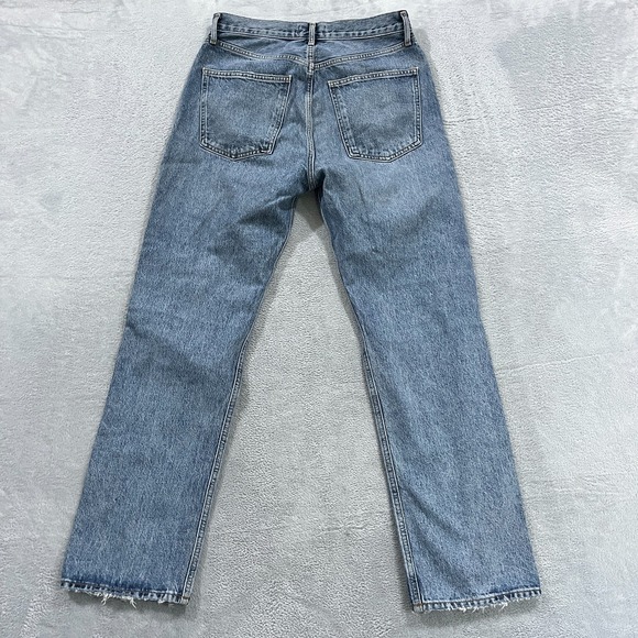 Agolde Jeans Women's 29 90s Pinch Blue Denim Button Fly Straight Y2K Grunge Punk - Picture 2 of 12